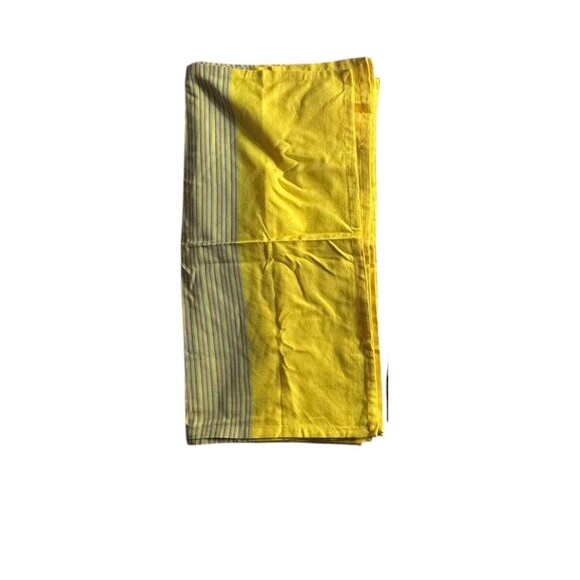 Retro Yellow Colorful Stripes Dinner Cloth Napkins Set of  8 Southwestern 20.5" - Picture 4 of 7